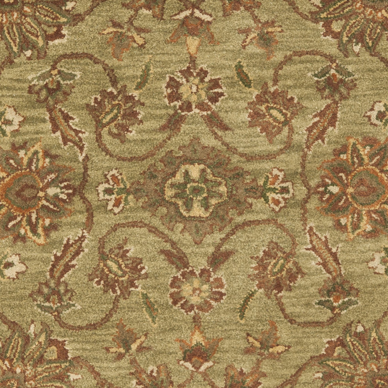 Safavieh Jaipur HandTufted Wool Green/Rust Area Rug & Reviews Wayfair